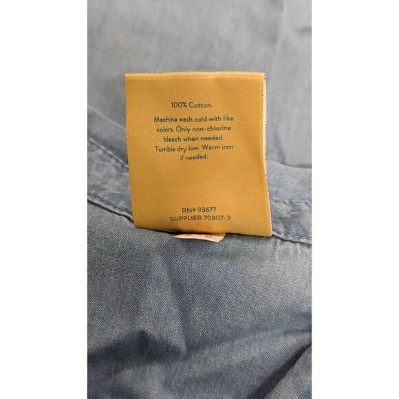 There Abouts Girls Size XS 6/6x Blue Button Up Long Sleeve Collared Casual - Picture 9 of 10